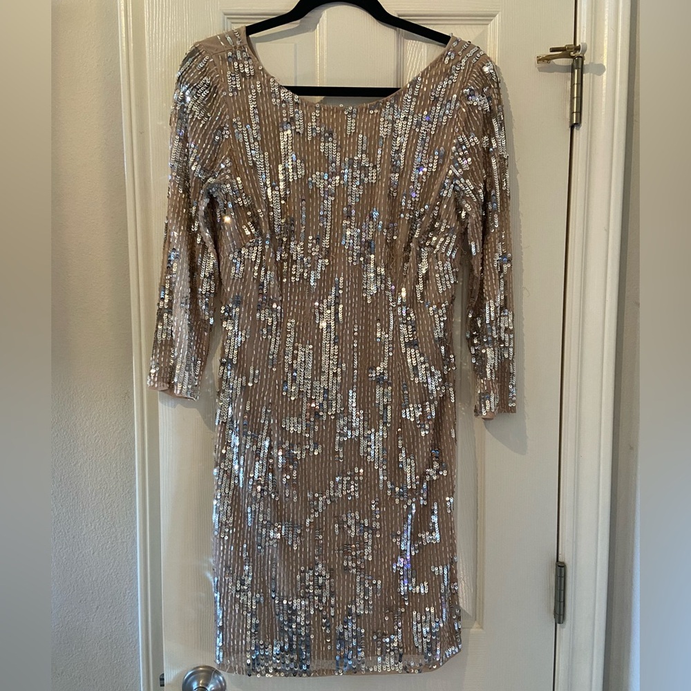 ADRIANNA PAPELL Sequin Sheath Dress